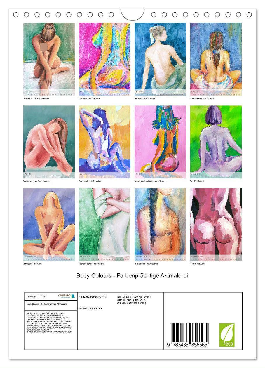 Bild: 9783435856565 | Body Colours - Farbenprächtige Aktmalerei (Wandkalender 2025 DIN A4...