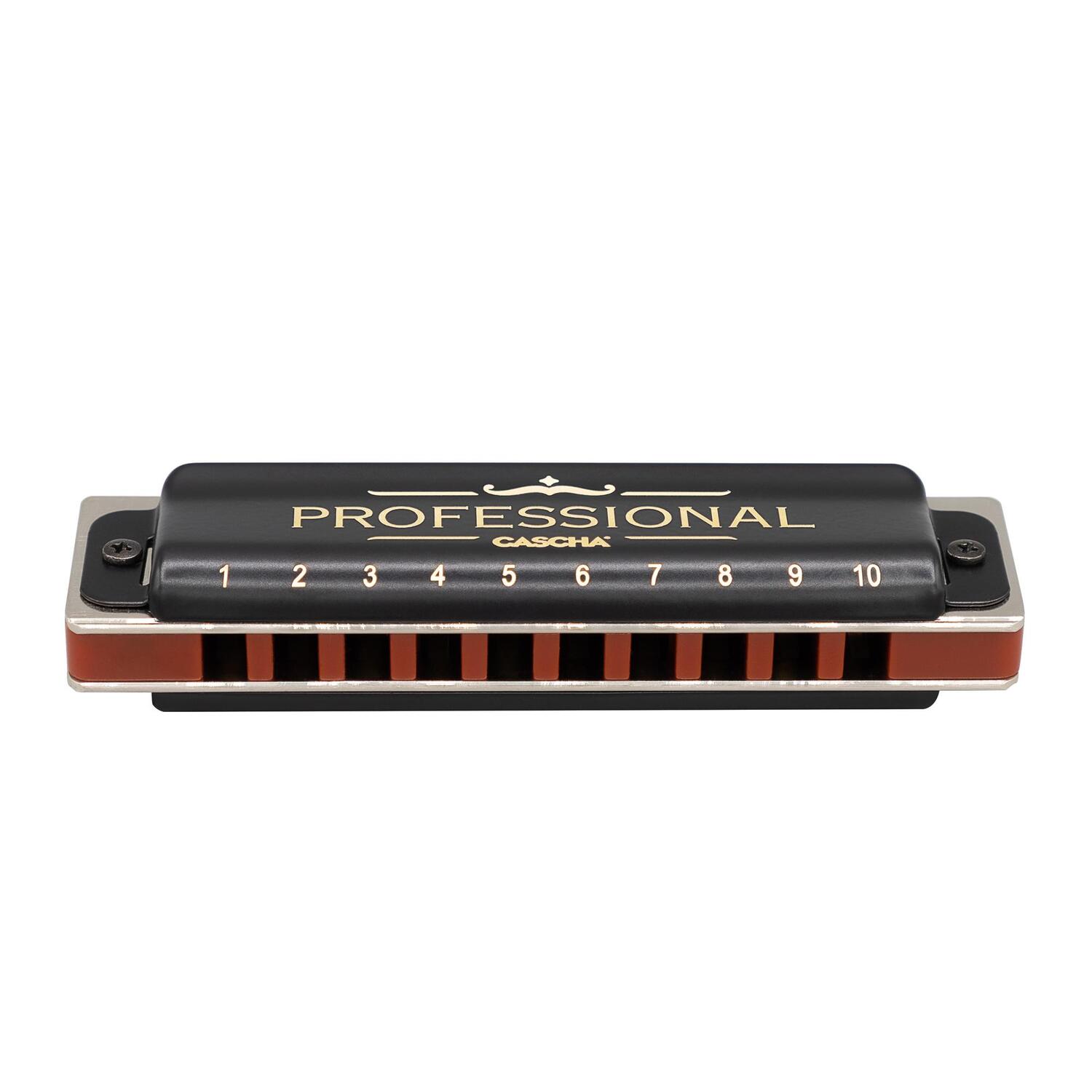 Bild: 4026929919755 | Professional Blues Harmonica in C (incl. case and cleaning cloth)