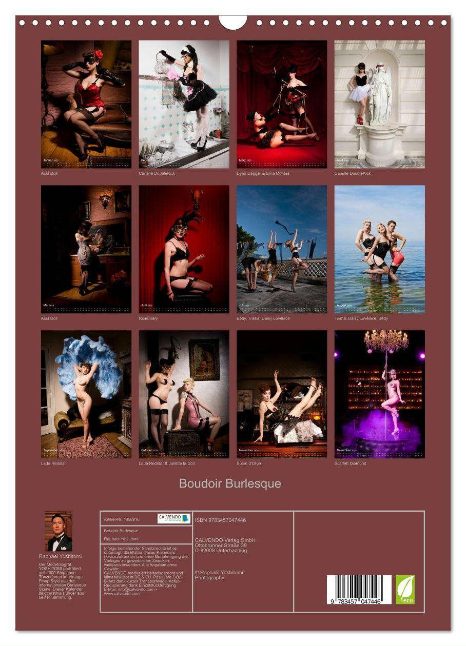 Bild: 9783457047446 | Boudoir Burlesque (Wandkalender 2025 DIN A3 hoch), CALVENDO...