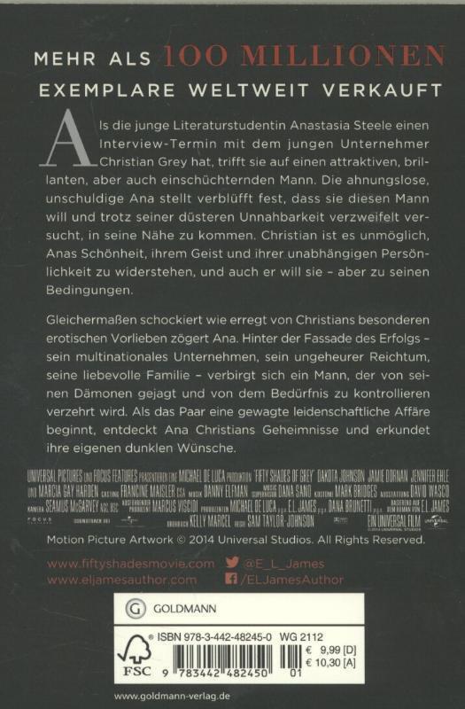 Rückseite: 9783442482450 | Fifty Shades of Grey - Geheimes Verlangen | Band 1. Buch zum Film