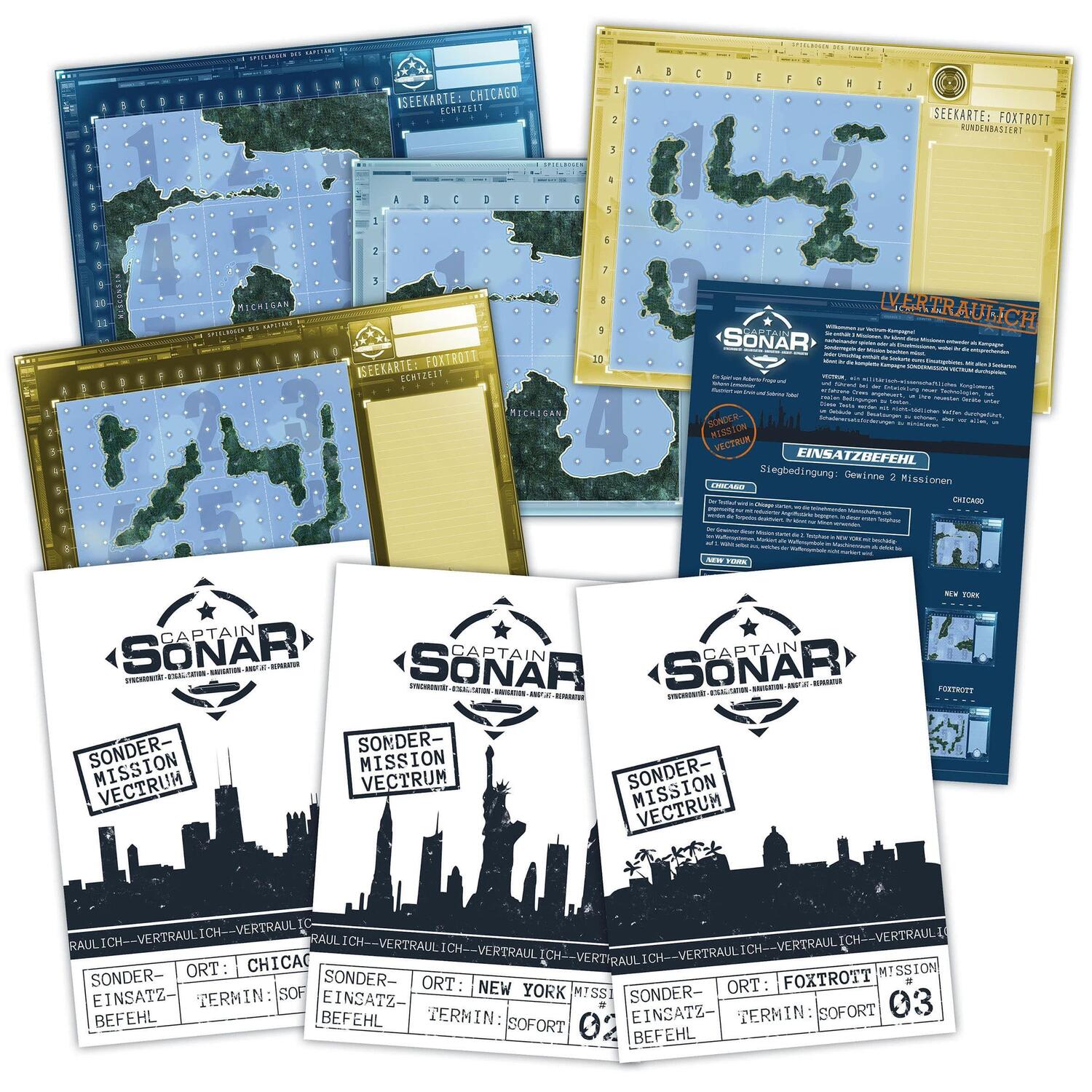 Cover: 4250231729805 | Captain Sonar: Mission Vectrum [Mini-Erweiterung] | Spiel | 90006G