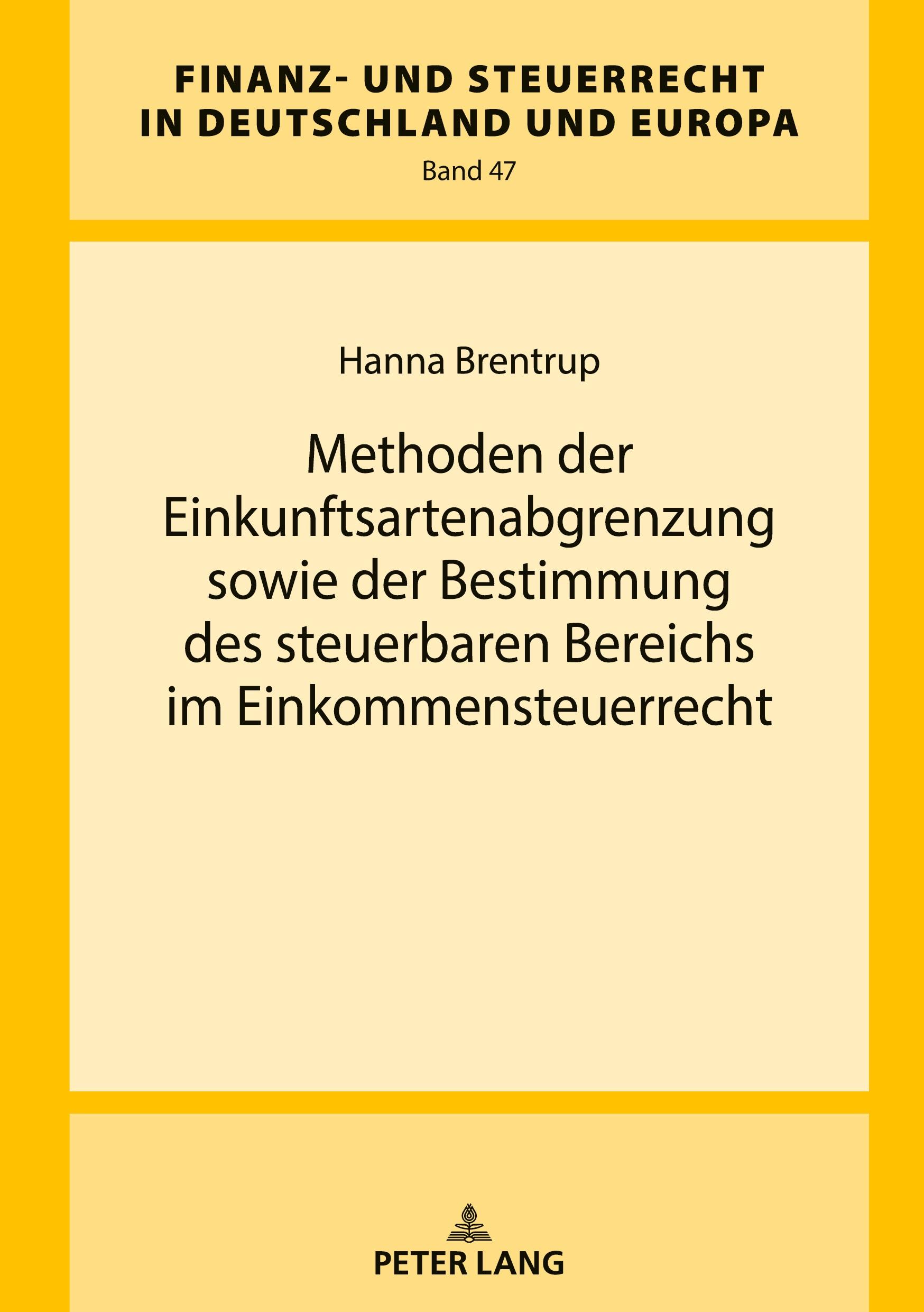 Cover: 9783631902028 | Methoden der Einkunftsartenabgrenzung sowie der Bestimmung des...