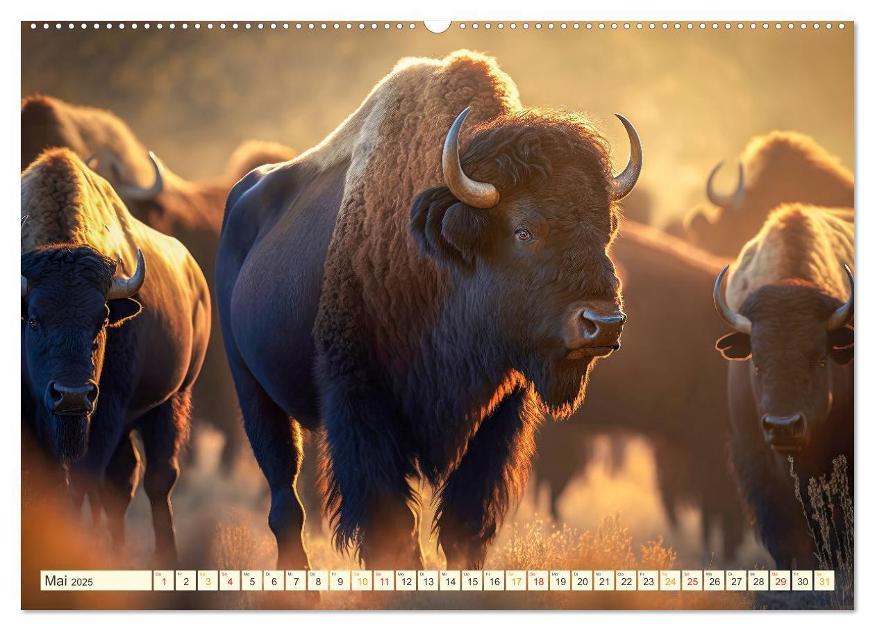 Bild: 9783383911491 | Amerikanischer Bison (Wandkalender 2025 DIN A2 quer), CALVENDO...