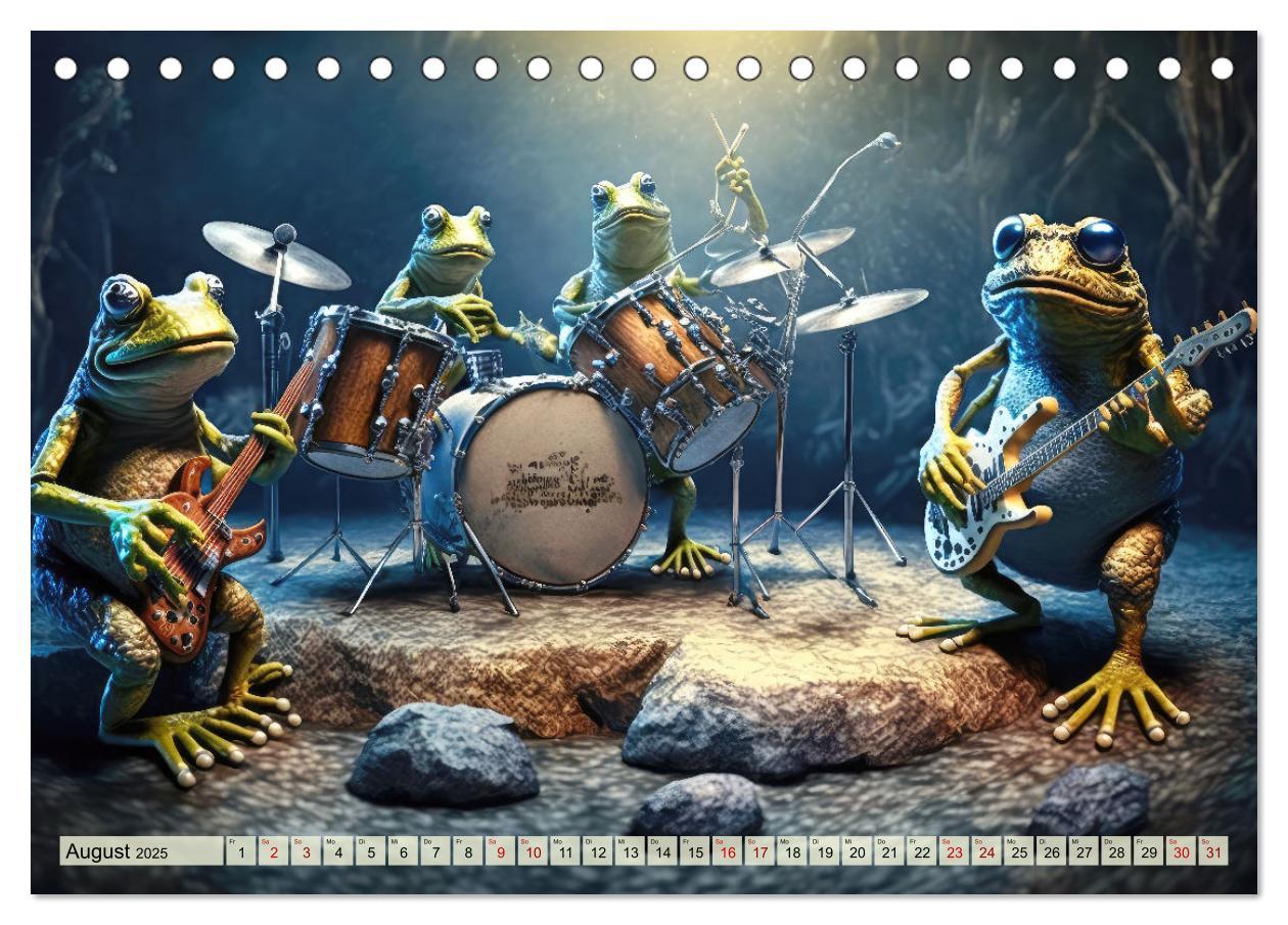 Bild: 9783383915505 | Frosch Konzert (Tischkalender 2025 DIN A5 quer), CALVENDO...