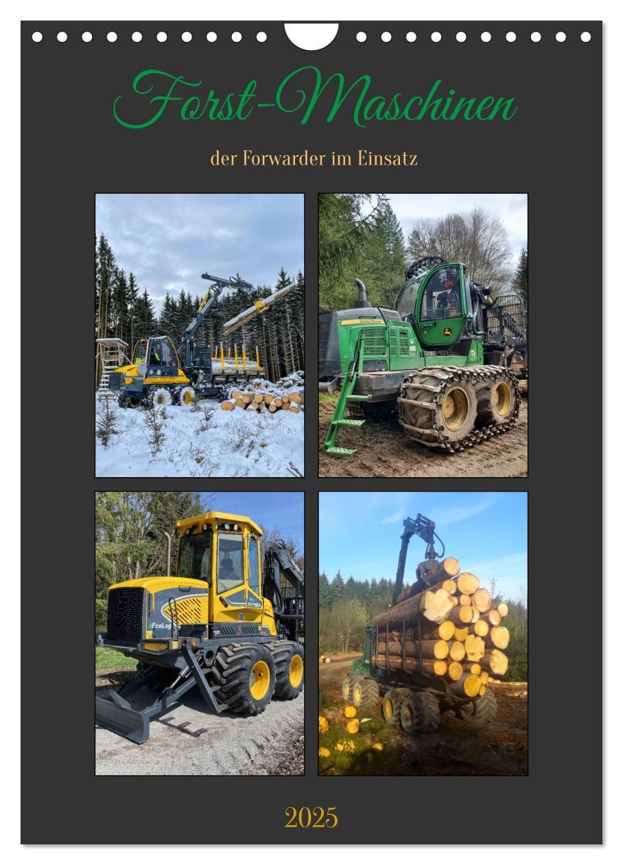 Cover: 9783383959042 | Forst-Maschinen der Forwarder im Einsatz (Wandkalender 2025 DIN A4...