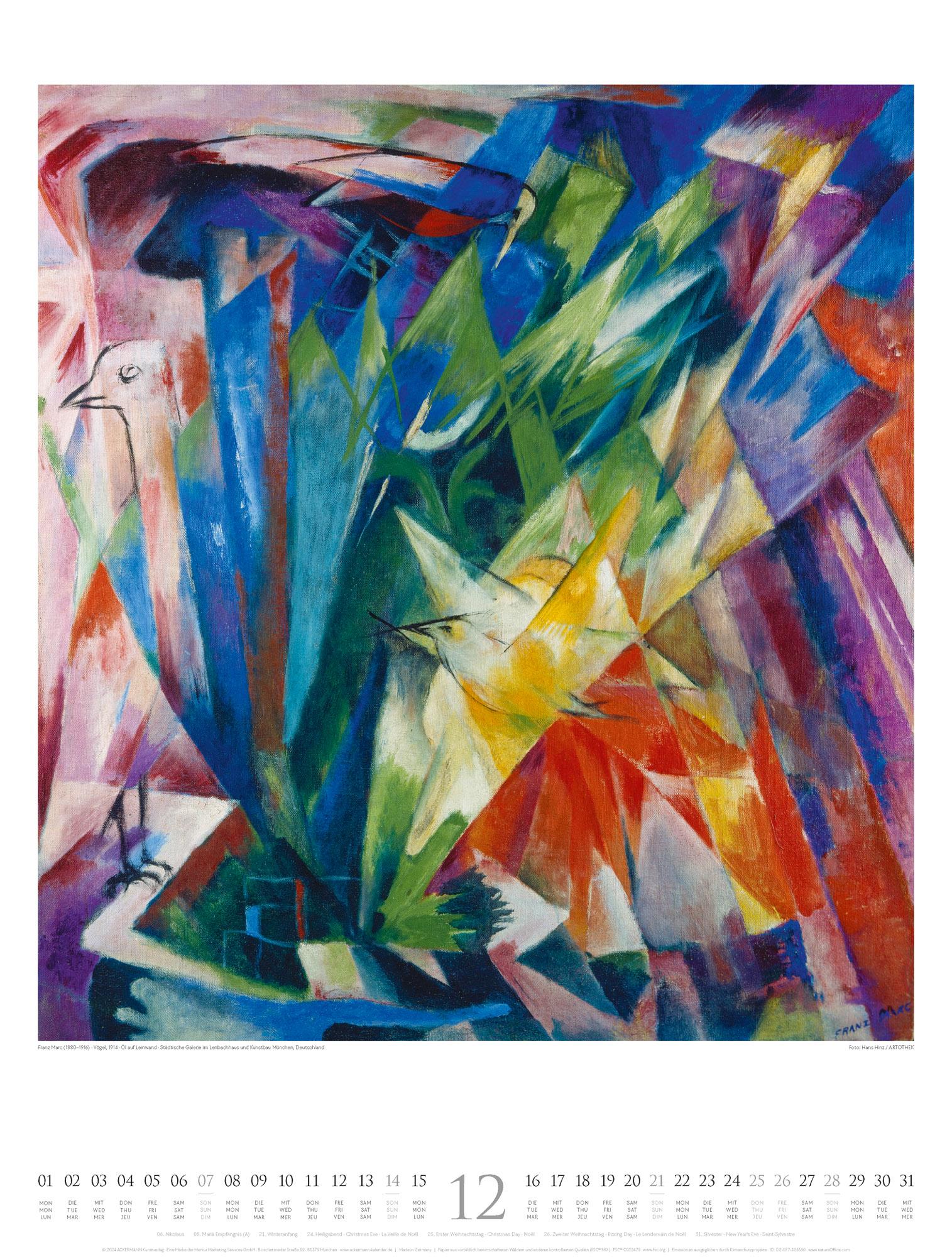 Bild: 9783838425672 | Franz Marc - Lebendige Farbe Kalender 2025 | Franz Marc (u. a.) | 2025