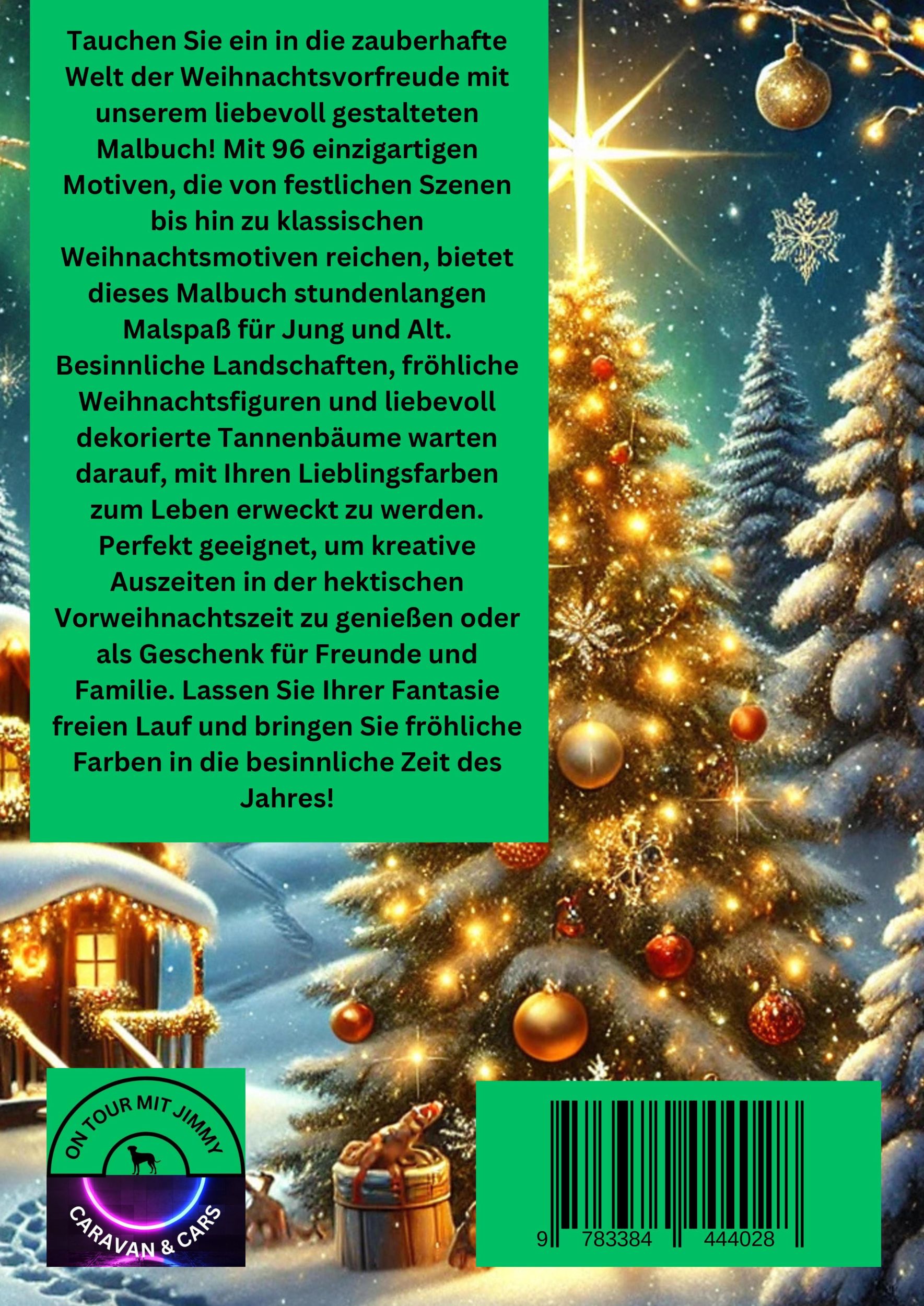 Rückseite: 9783384444028 | Malbuch Weihnachten | mit 96 Motiven zum ausmalen | Willi Meinecke