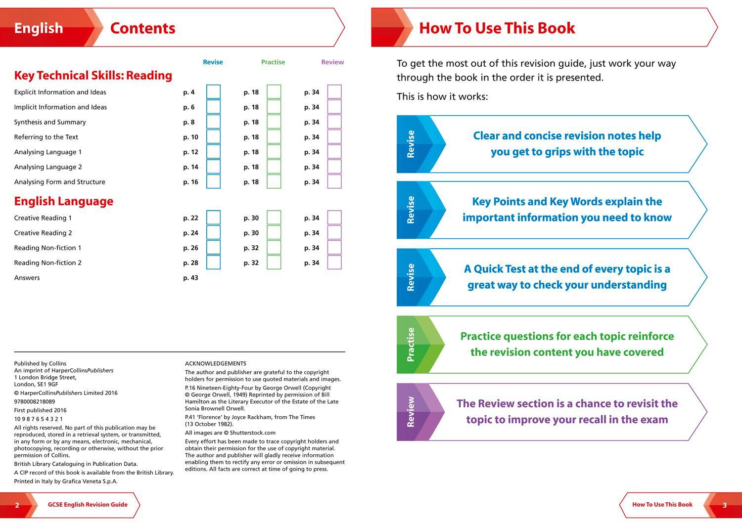 Bild: 9780008218089 | AQA GCSE 9-1 English Language Reading (Papers 1 &amp; 2) Revision Guide