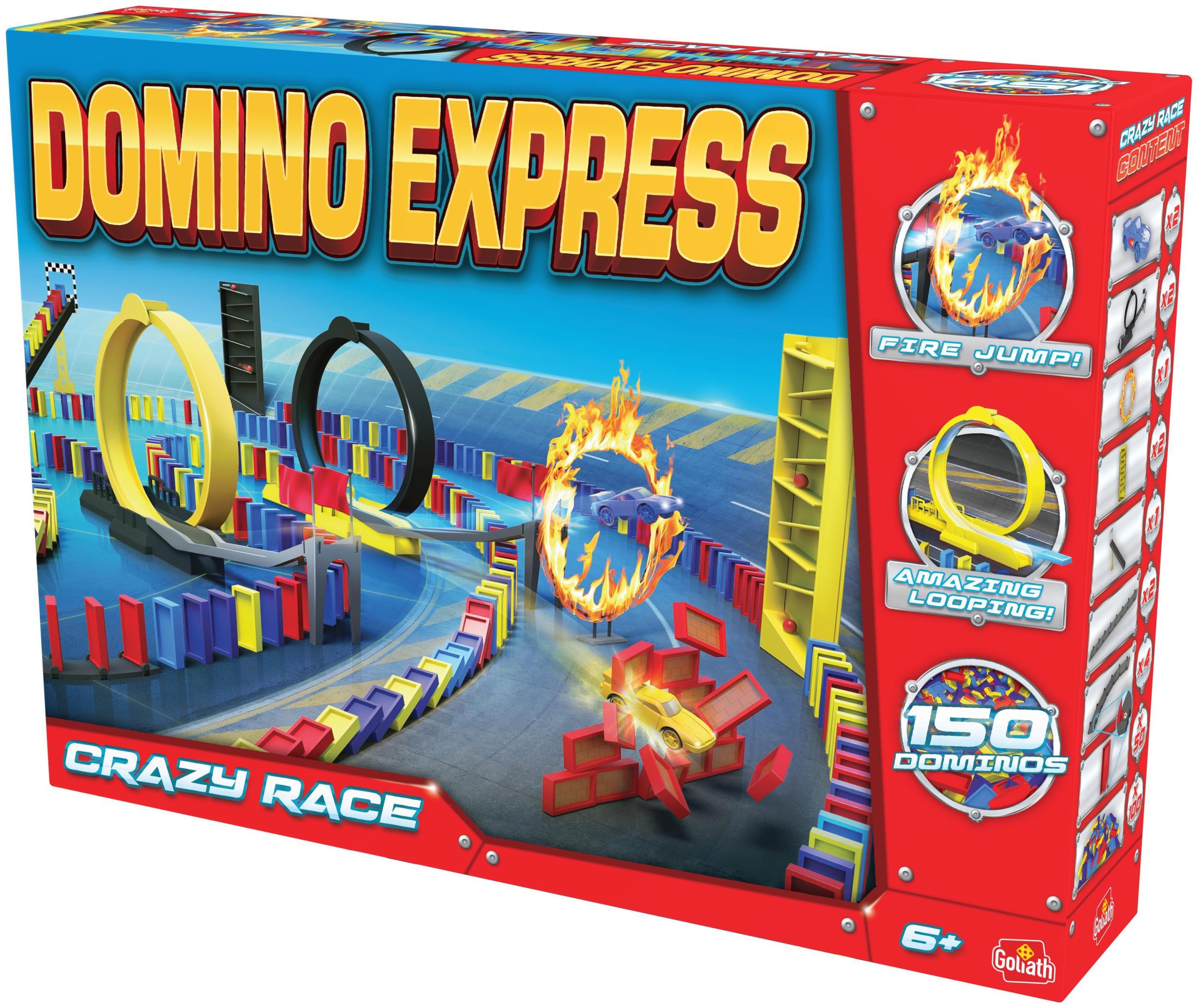 Cover: 8720077287969 | Domino Express Crazy Race | Mit Autos und Dominosteinen | Spiel