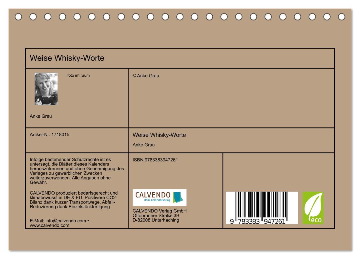 Bild: 9783383947261 | Weise Whisky-Worte (Tischkalender 2025 DIN A5 quer), CALVENDO...