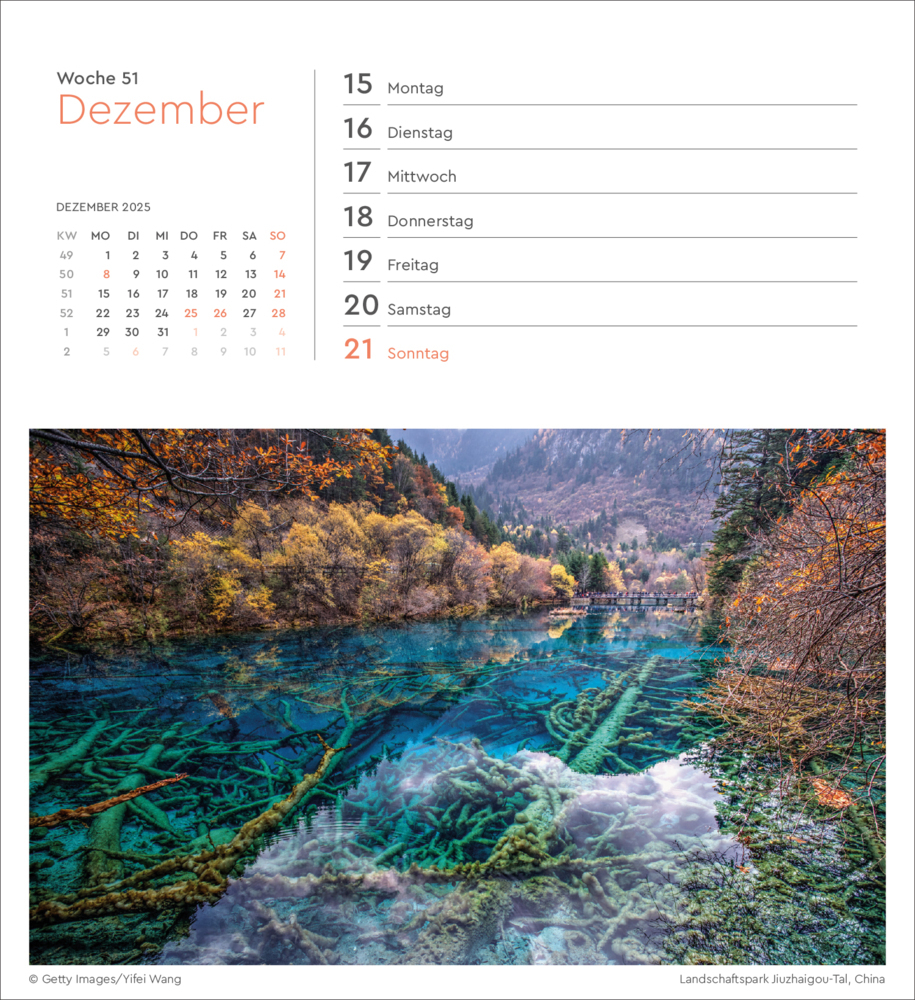 Bild: 9783965913882 | Farben der Erde - KUNTH Postkartenkalender 2025 | Kalender | 53 S.