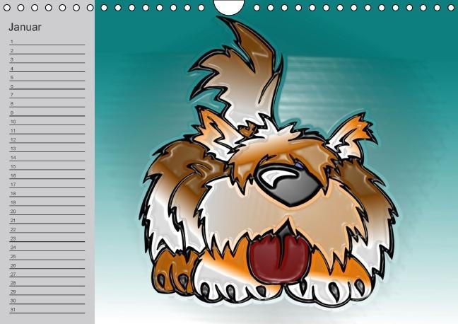 Bild: 9783660444599 | Hunde-Geburtstagskalender / Witziger Cartoon-Kalender (Wandkalender...