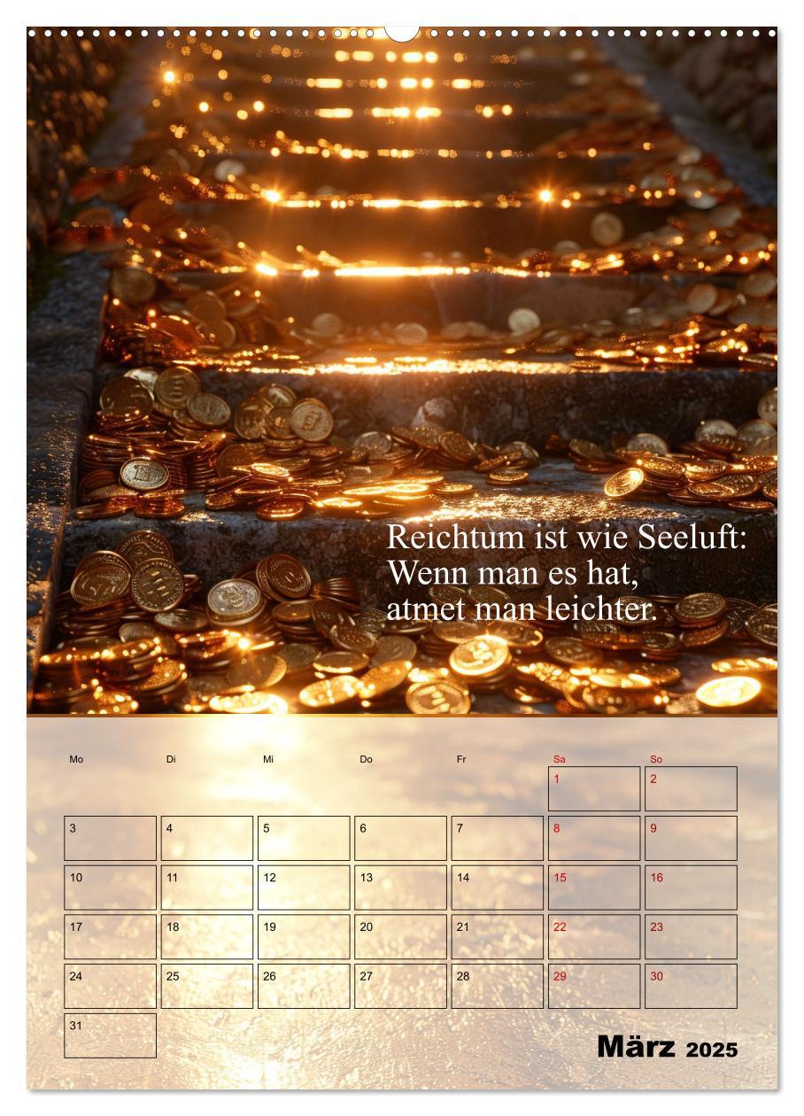 Bild: 9783435832552 | Der Geld-Anlock-Kalender (Wandkalender 2025 DIN A2 hoch), CALVENDO...