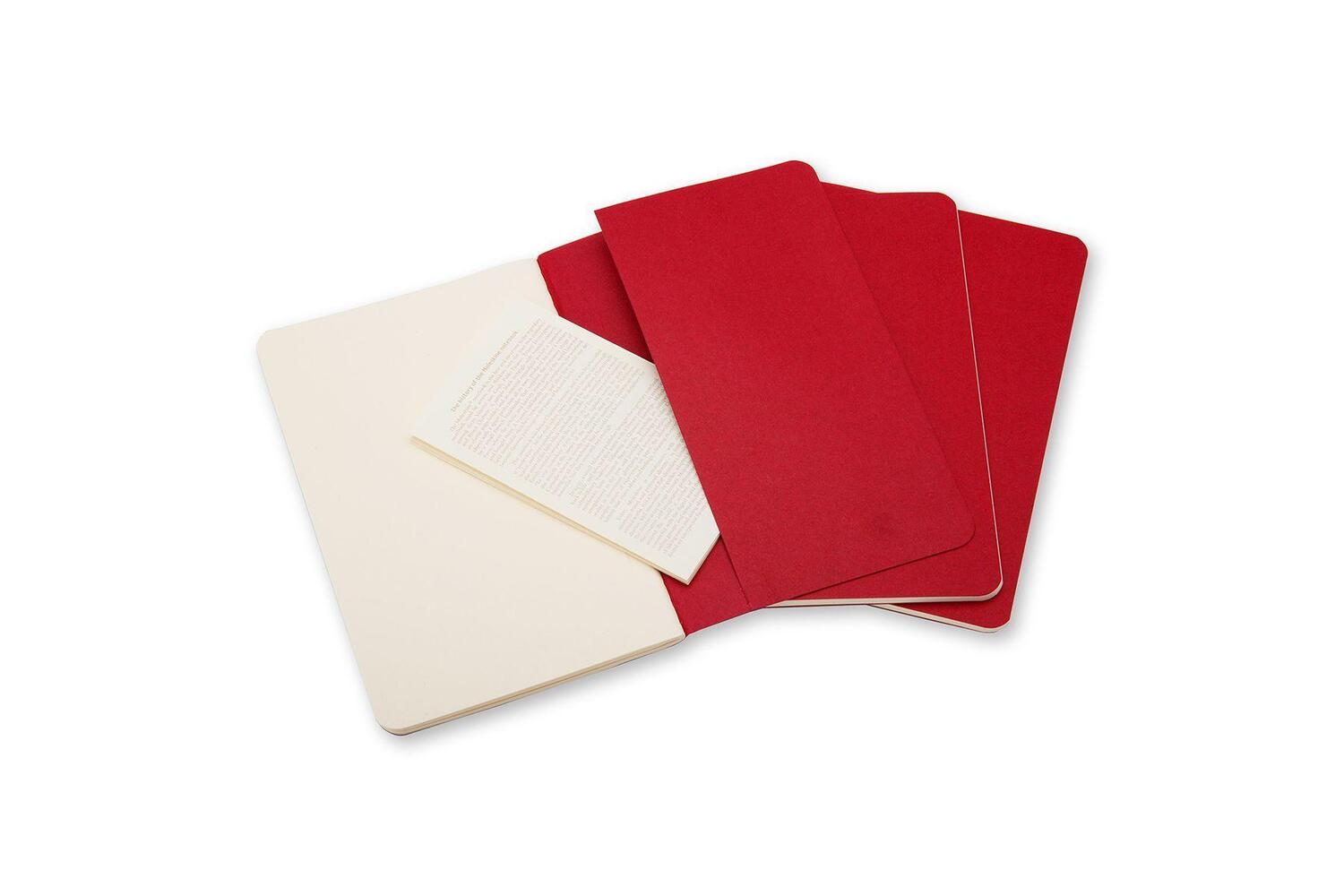 Cover: 9788862931038 | Moleskine Cahier Pocket Plain Red Cover L. 3er Pack | Taschenbuch