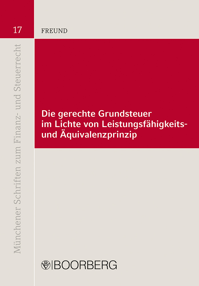 Cover: 9783415072541 | Die gerechte Grundsteuer im Lichte von Leistungsfähigkeits- und...