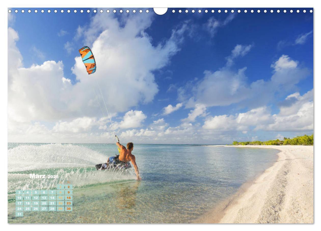 Bild: 9783457161319 | Kitesurfen: Mit Drachen am Meer (Wandkalender 2025 DIN A3 quer),...