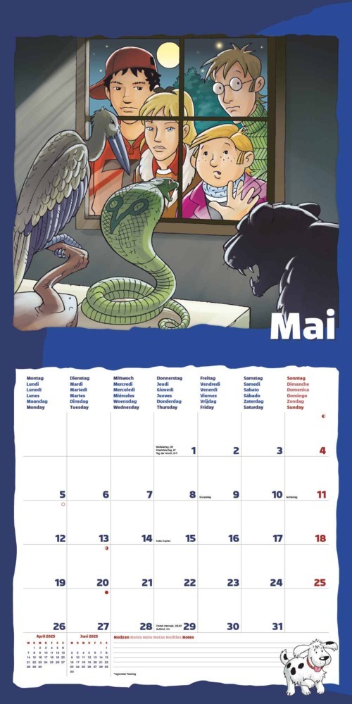 Bild: 4251732344313 | Alpha Edition - TKKG 2025 Broschürenkalender, 30x30cm, Kalender mit...