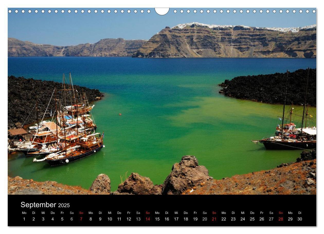 Bild: 9783435828586 | Santorini ¿ Leben auf dem Vulkan (Wandkalender 2025 DIN A3 quer),...