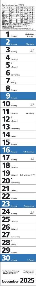 Bild: 9783731879572 | Streifenplaner Praktika Blau 2025 | Korsch Verlag | Kalender | 12 S.