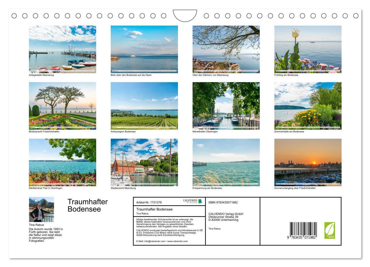 Bild: 9783435071982 | Traumhafter Bodensee (Wandkalender 2025 DIN A4 quer), CALVENDO...