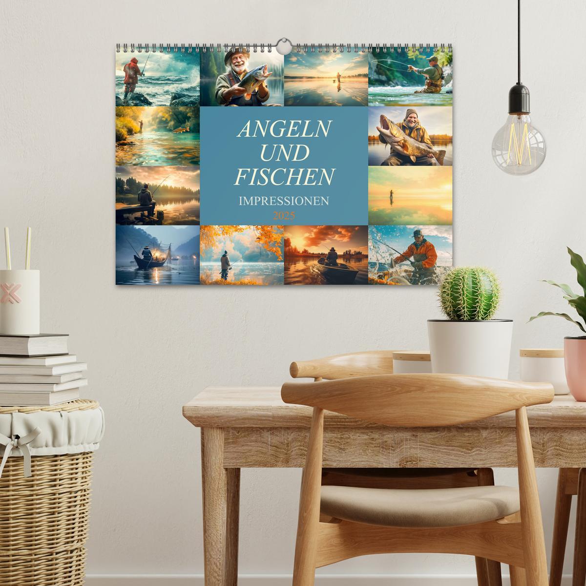 Bild: 9783383783579 | Angeln und Fischen Impressionen (Wandkalender 2025 DIN A3 quer),...