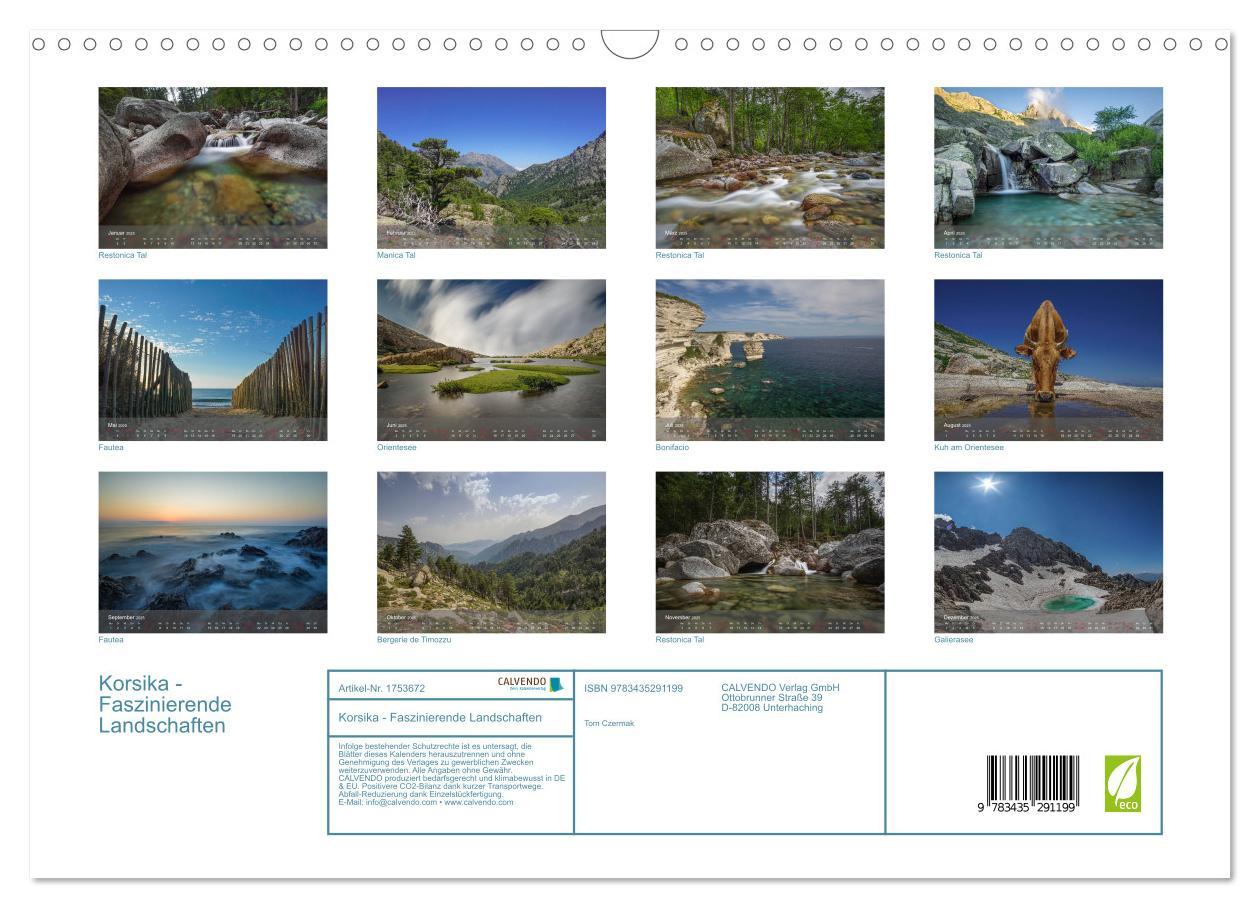 Bild: 9783435291199 | Korsika - Faszinierende Landschaften (Wandkalender 2025 DIN A3...