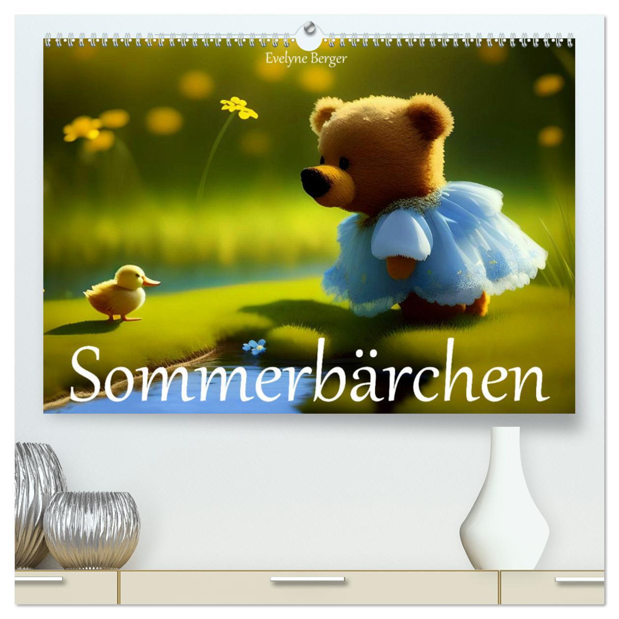 Cover: 9783383881435 | Sommerbärchen (hochwertiger Premium Wandkalender 2025 DIN A2 quer),...