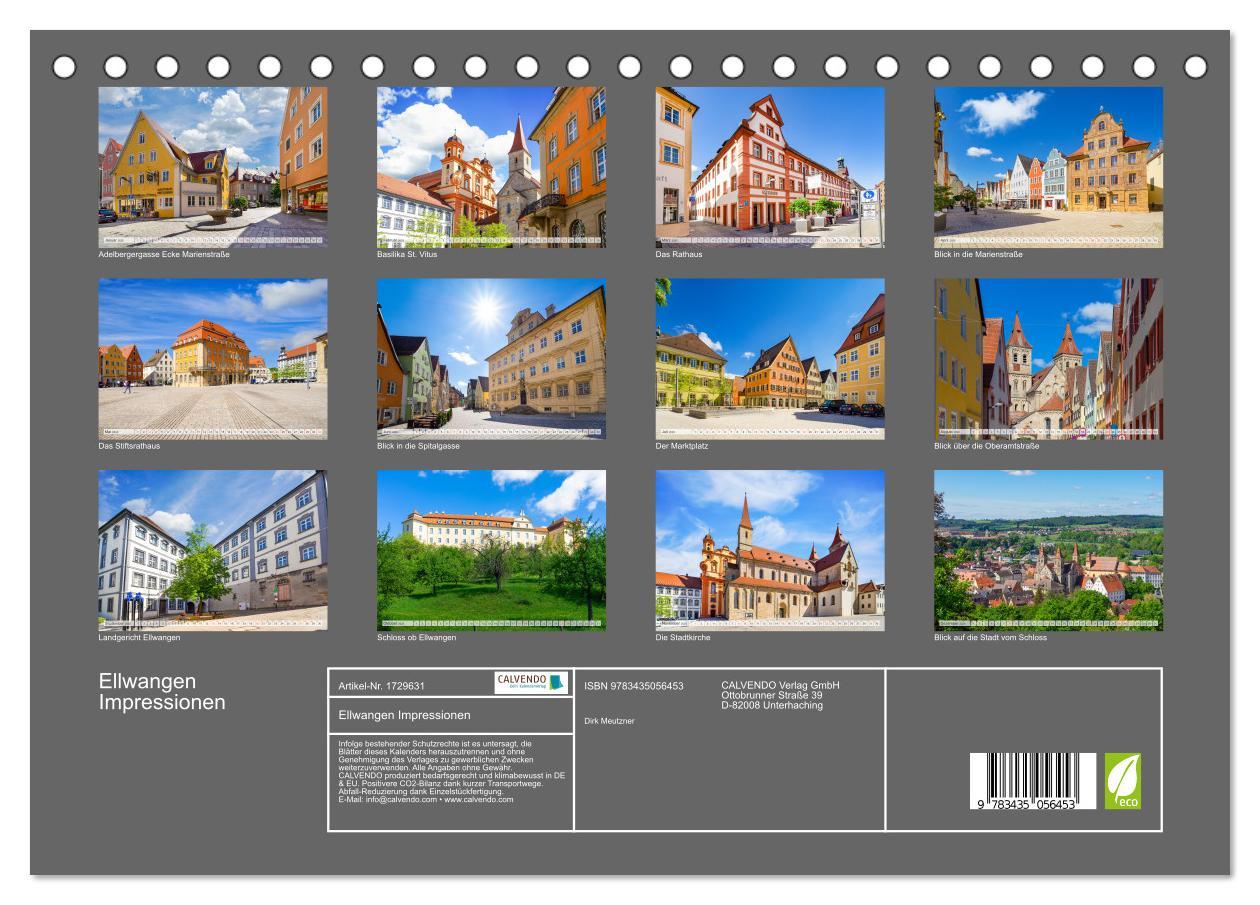 Bild: 9783435056453 | Ellwangen Impressionen (Tischkalender 2025 DIN A5 quer), CALVENDO...