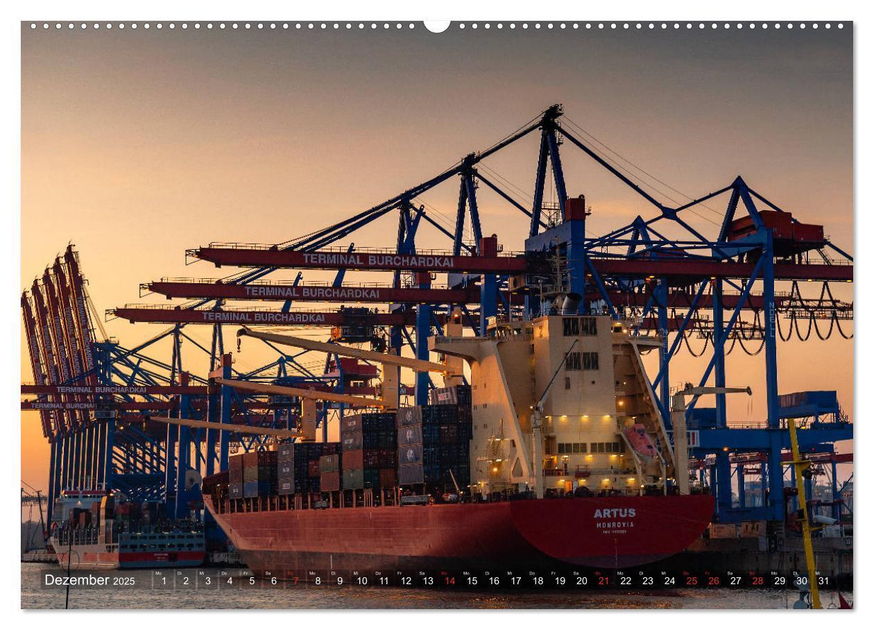 Bild: 9783435293148 | Hamburg Hafen (Wandkalender 2025 DIN A2 quer), CALVENDO Monatskalender