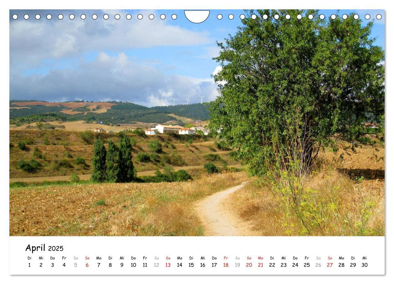 Bild: 9783435634439 | Jakobsweg - Camino Frances (Wandkalender 2025 DIN A4 quer),...