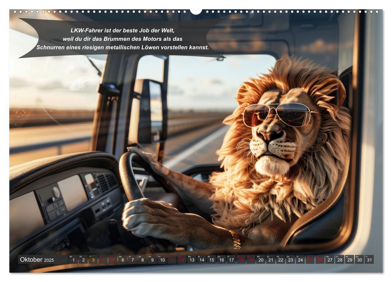 Bild: 9783457183250 | Tierisch lustige LKW-Fahrer (Wandkalender 2025 DIN A2 quer),...