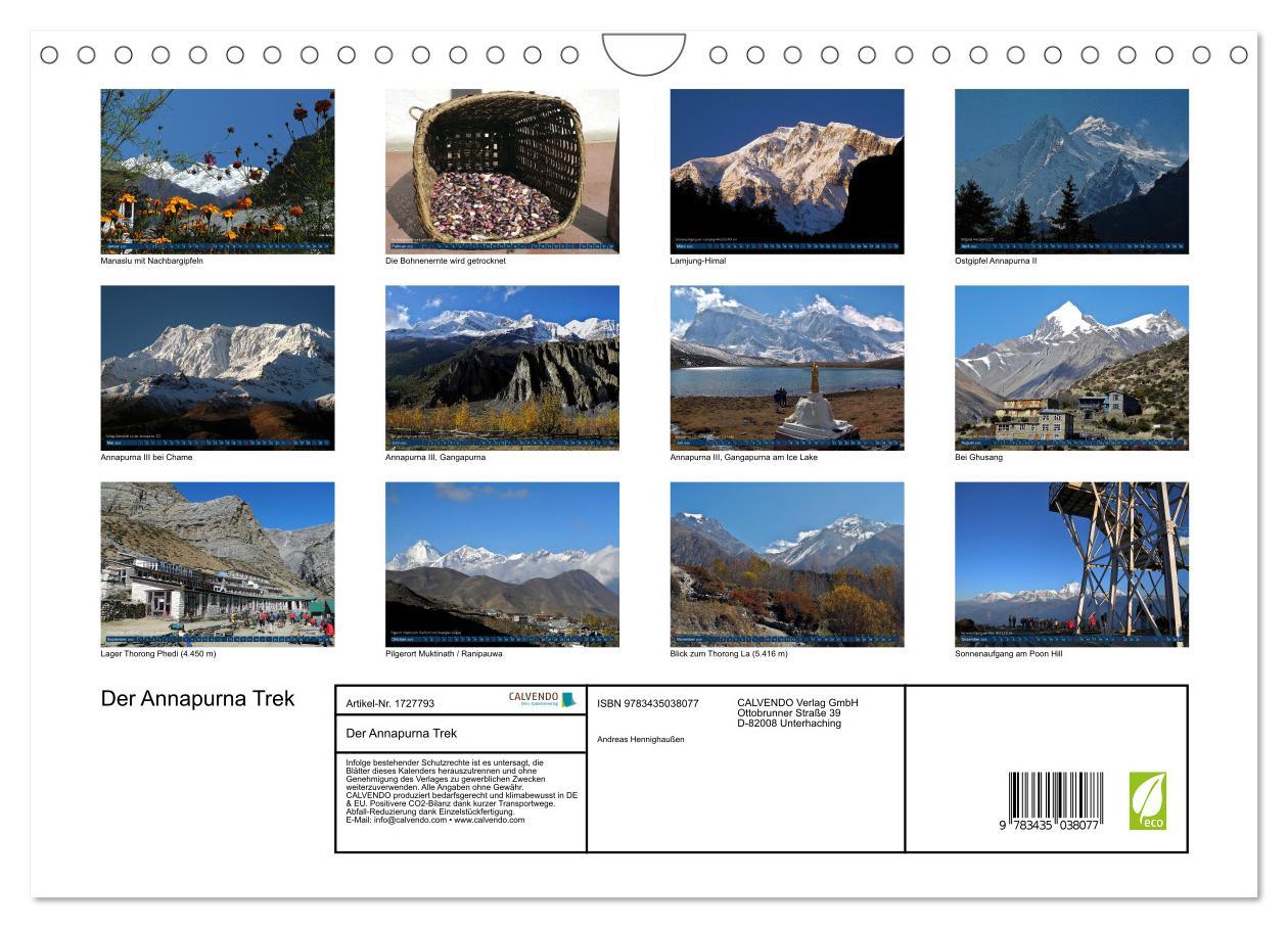 Bild: 9783435038077 | Der Annapurna Trek (Wandkalender 2025 DIN A4 quer), CALVENDO...