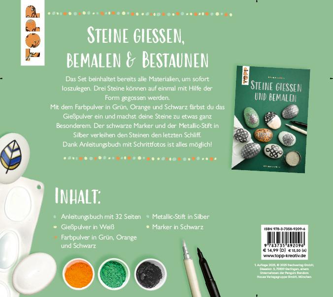 Bild: 9783735892096 | Kreativ-Set - Steine gießen | Ludmila Blum (u. a.) | Taschenbuch