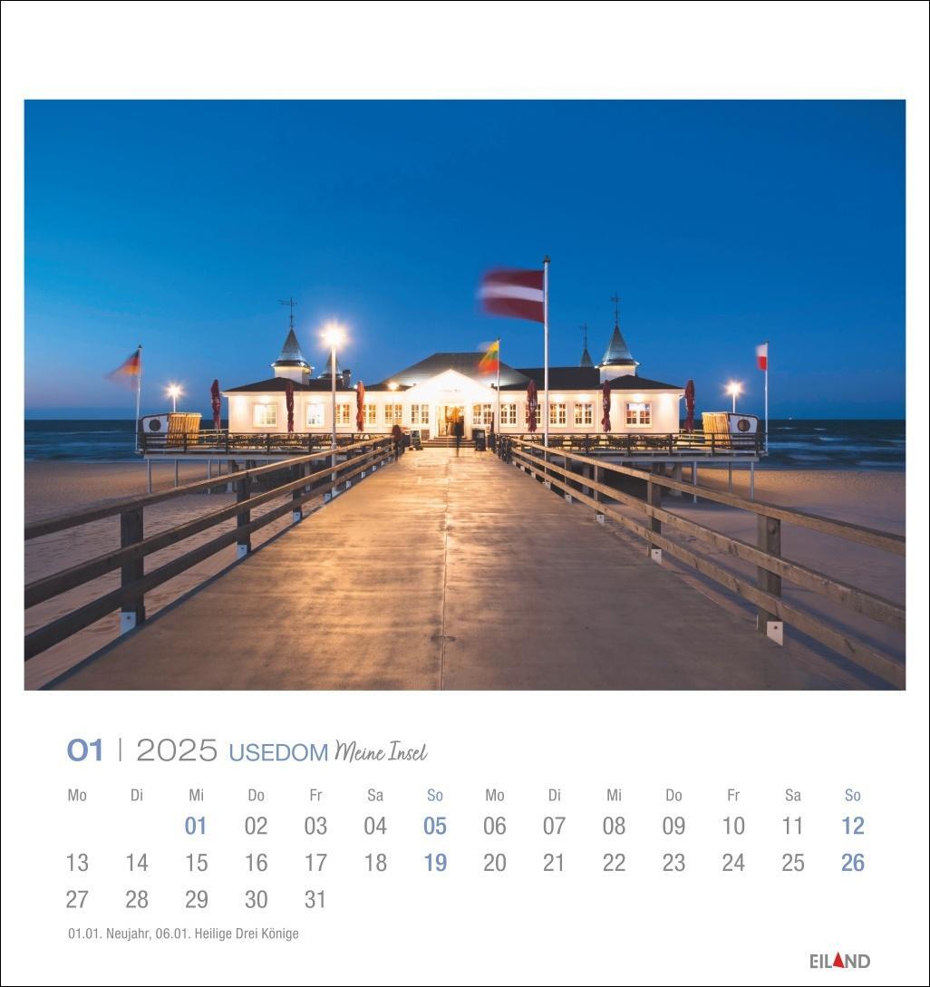 Bild: 9783964023377 | Usedom Postkartenkalender 2025 - Meine Insel | Eiland | Kalender