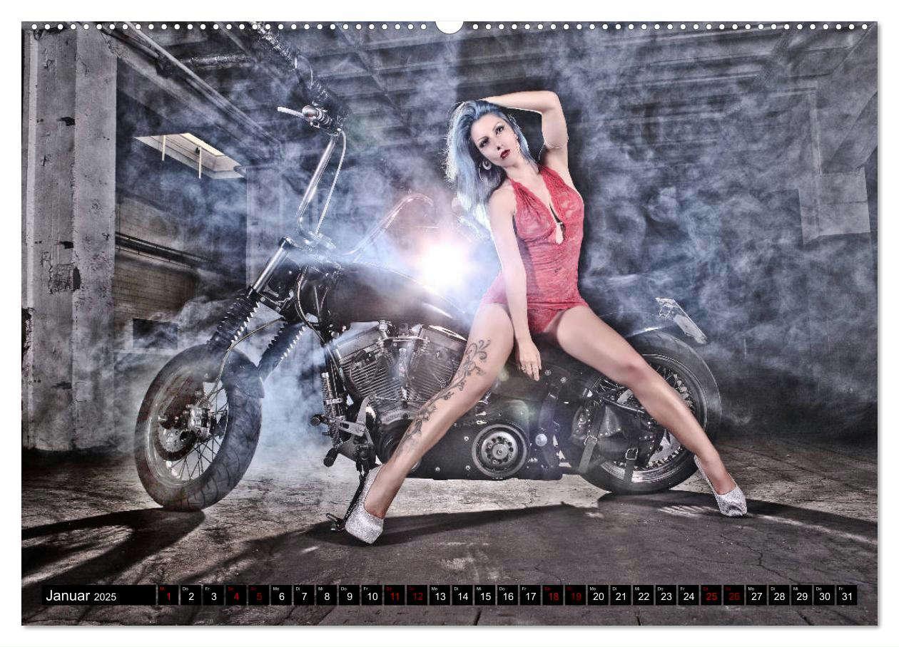 Bild: 9783435205639 | Motorräder &amp; Sexy Girls (Wandkalender 2025 DIN A2 quer), CALVENDO...