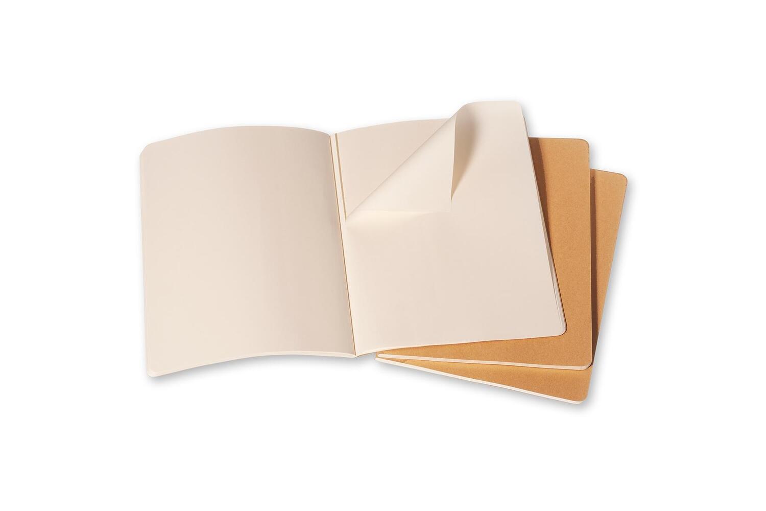 Bild: 9788883705069 | Moleskine Cahier Extra Large blanko packpapierbraun. 3er Pack | Buch