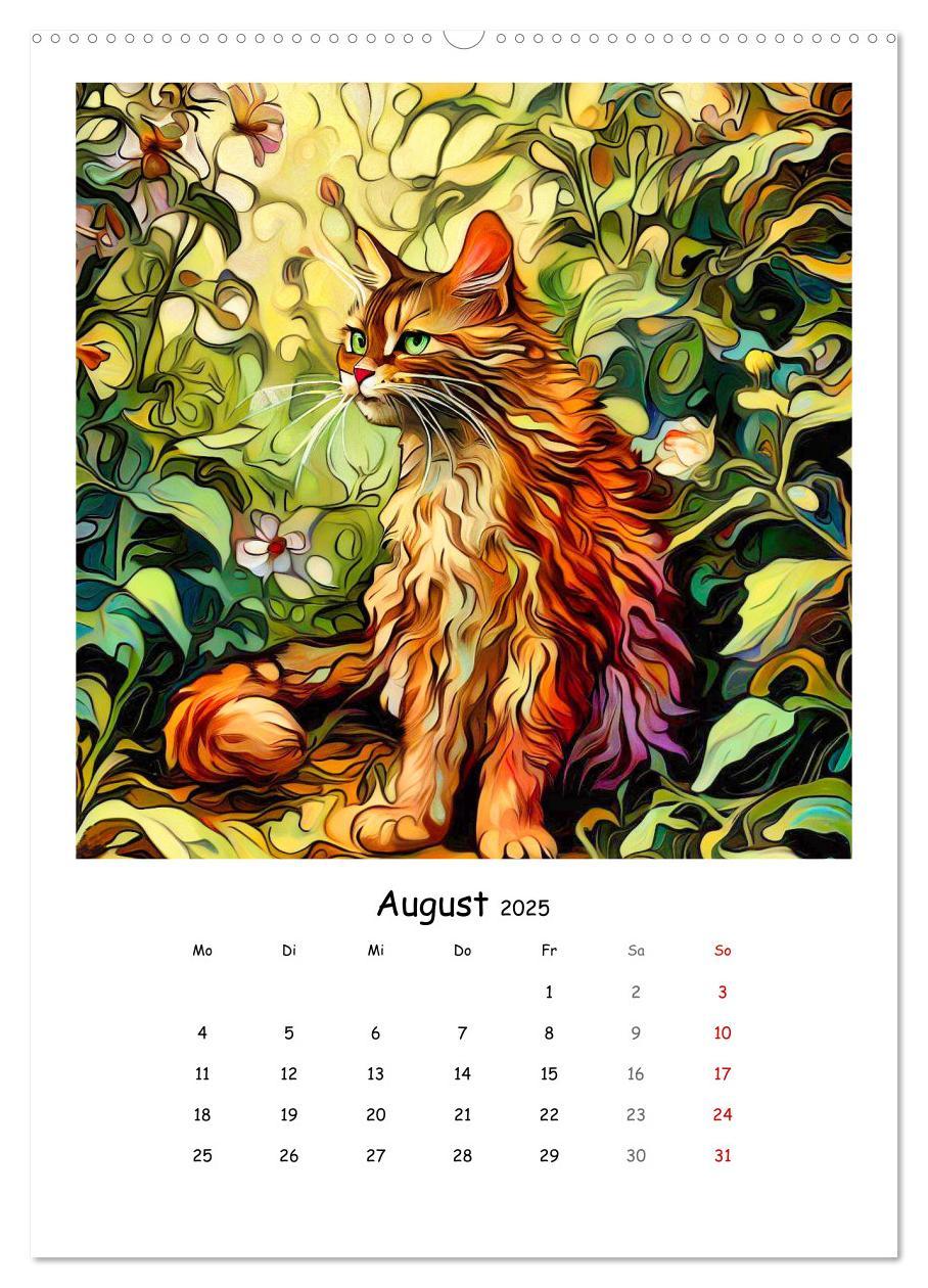 Bild: 9783435875627 | Jugendstil Katzen (hochwertiger Premium Wandkalender 2025 DIN A2...