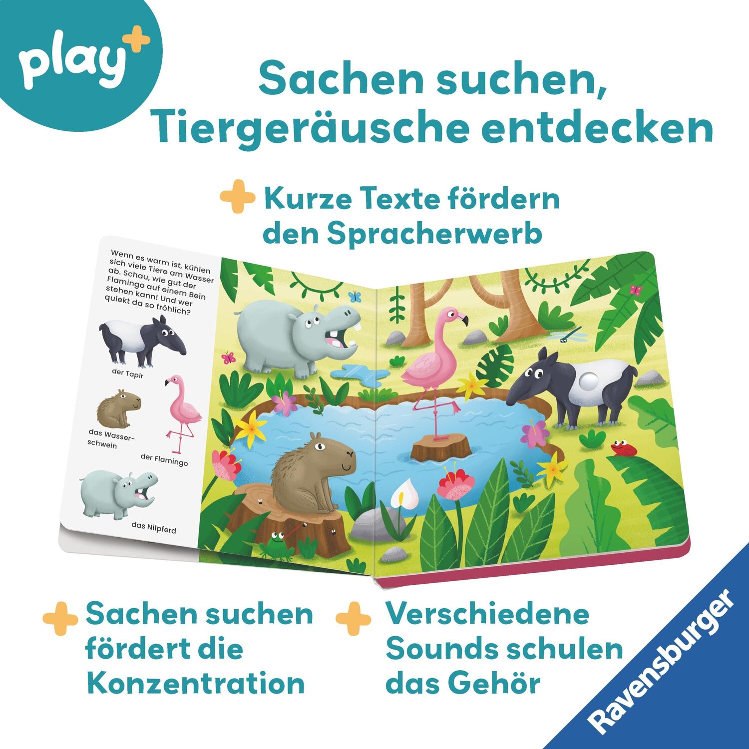 Bild: 9783473456284 | Ravensburger Play+ Mein allererstes Soundbuch: Im Dschungel (Sachen...