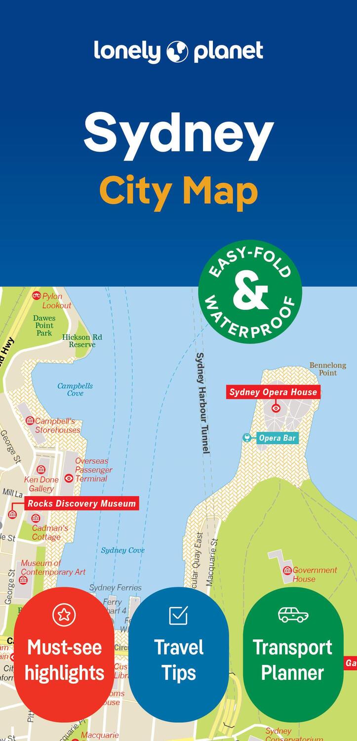 Cover: 9781787017764 | Sydney City Map | (Land-)Karte | LP Travel Guide | Englisch | 2024