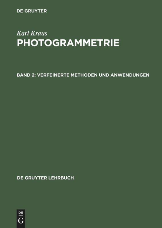 Cover: 9783110181630 | Verfeinerte Methoden und Anwendungen | Karl Kraus | Buch | 488 S.