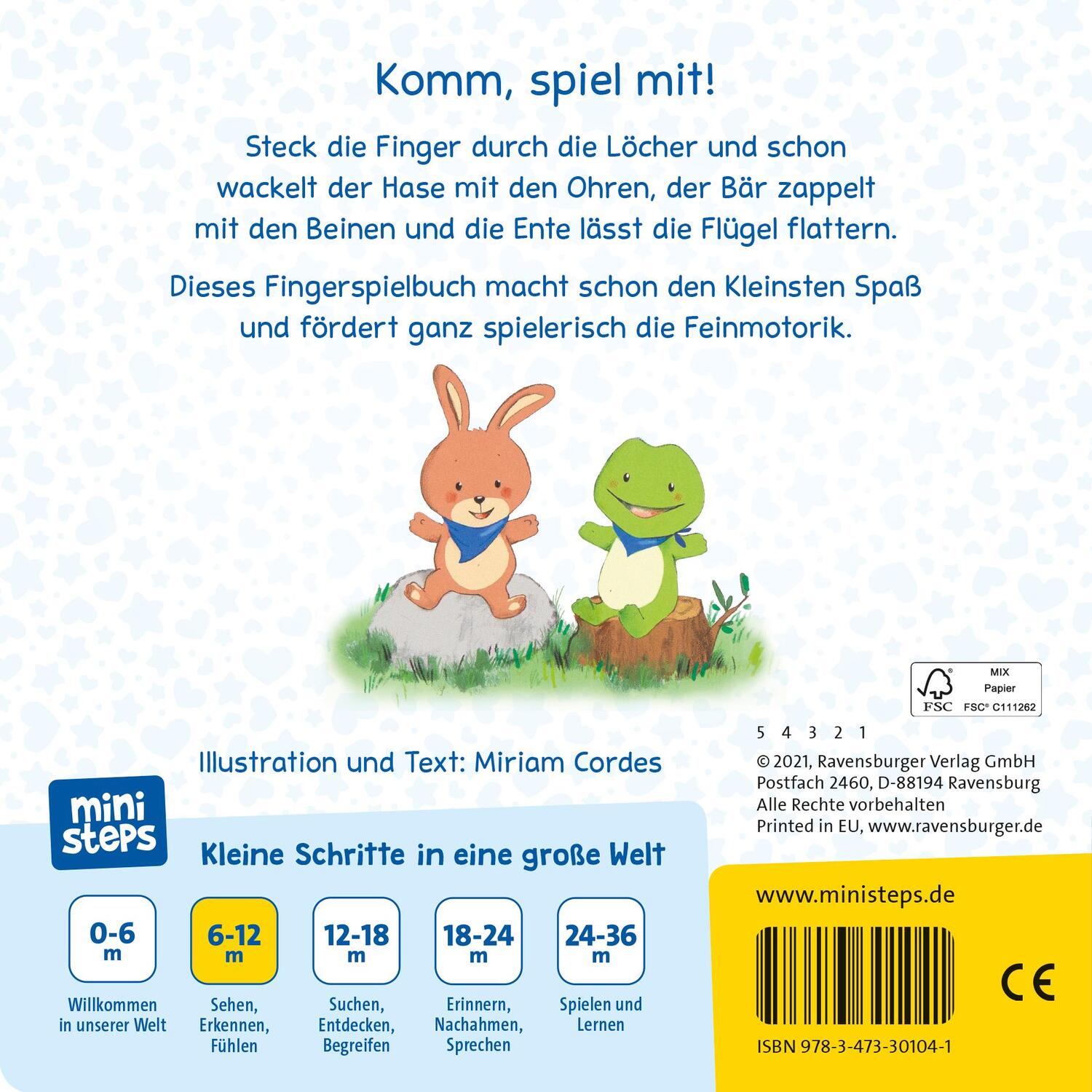 Rückseite: 9783473301041 | ministeps: Ohren wackeln, Beine zappeln | Miriam Cordes | Buch | 16 S.