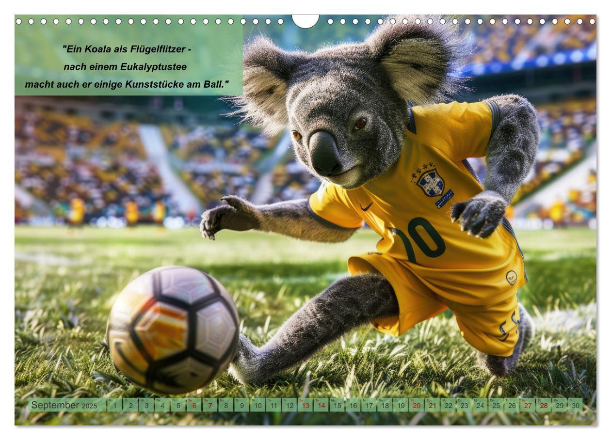 Bild: 9783457152713 | Der tierisch lustige Fußballkalender (Wandkalender 2025 DIN A3...