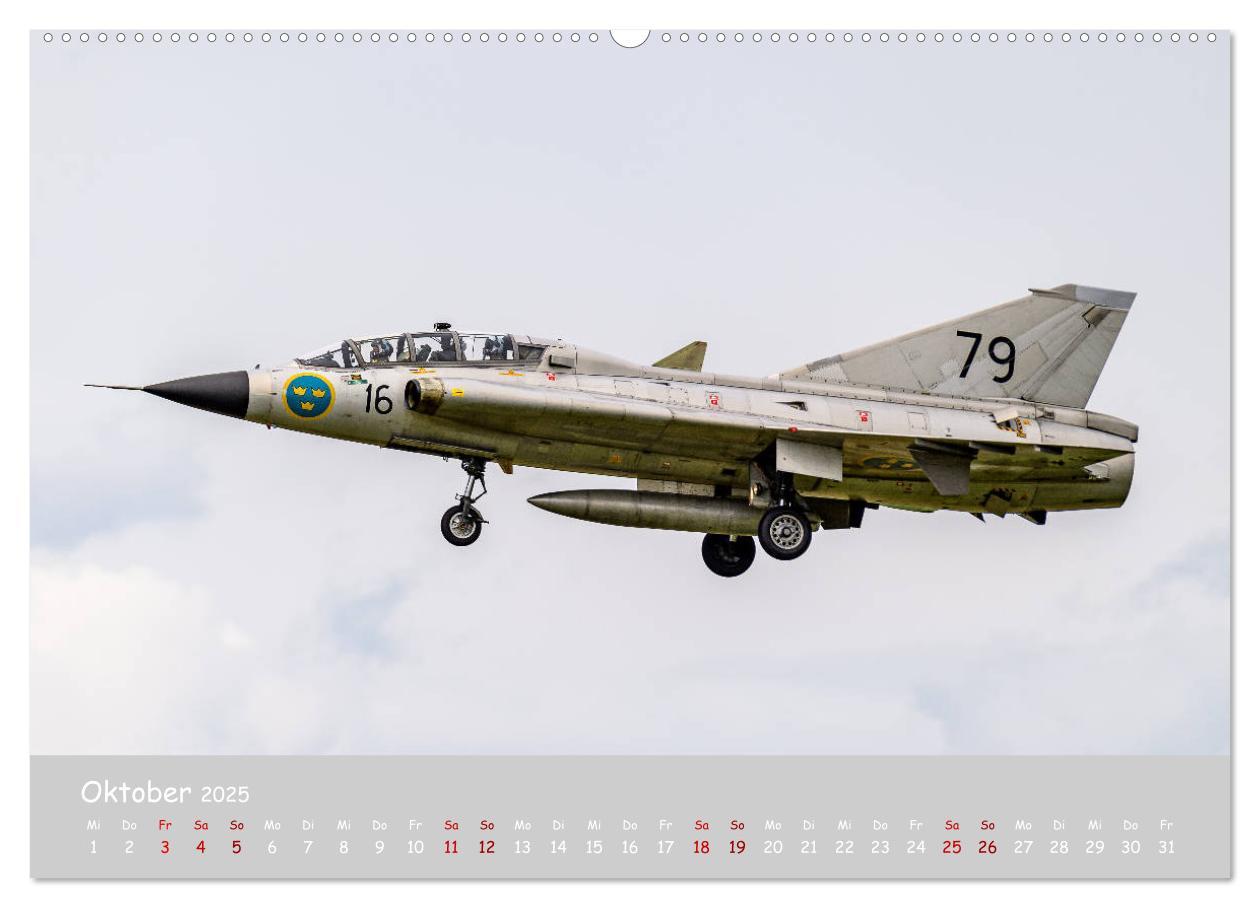 Bild: 9783435159086 | Saab Airpower (Wandkalender 2025 DIN A2 quer), CALVENDO Monatskalender