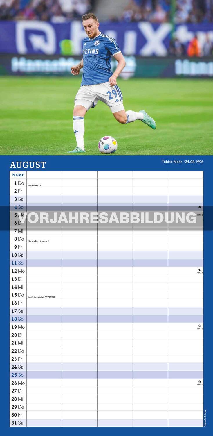 Bild: 4002725994455 | FC Schalke 04 2025 - Fanterminer - Fan-Kalender - Fußball-Kalender...