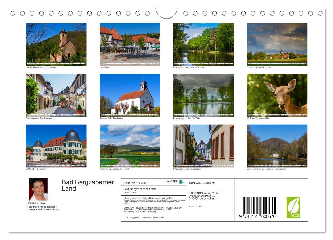 Bild: 9783435600670 | Bad Bergzaberner Land (Wandkalender 2025 DIN A4 quer), CALVENDO...