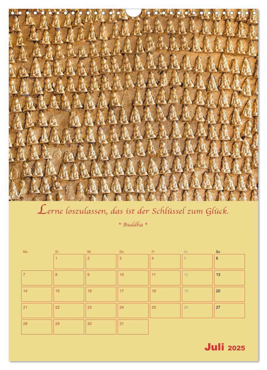 Bild: 9783435928125 | BUDDHA IN GOLD - Mit buddhistischen Sprüchen (Wandkalender 2025 DIN...