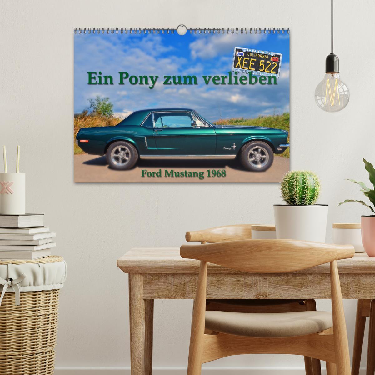 Bild: 9783435029099 | Ein Pony zum verlieben - Ford Mustang 1968 (Wandkalender 2025 DIN...