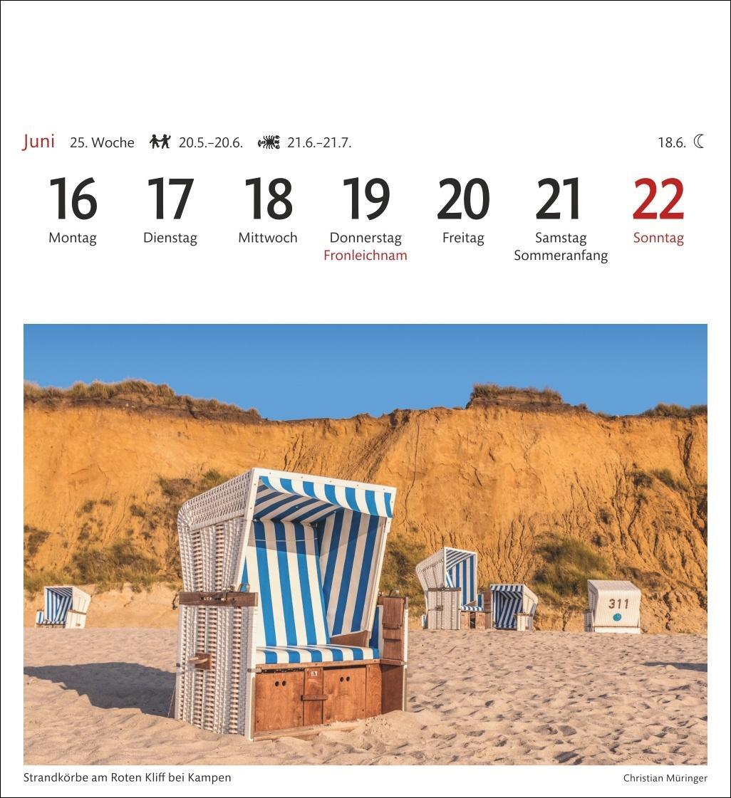 Bild: 9783840033469 | Sylt Sehnsuchtskalender 2025 - Wochenkalender mit 53 Postkarten | 2025