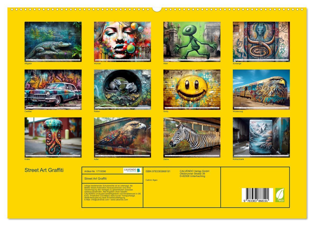 Bild: 9783383868191 | Street Art Graffiti (hochwertiger Premium Wandkalender 2025 DIN A2...