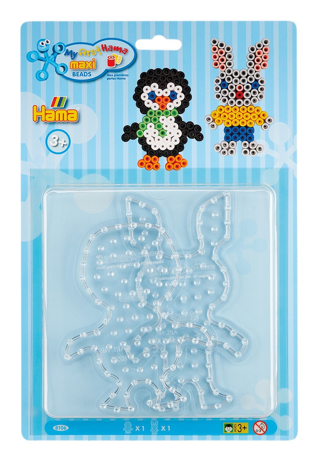 Cover: 28178081065 | Hama 8106 - Maxi Stiftplatten 2er Set Pinguin und Kaninchen | Deutsch